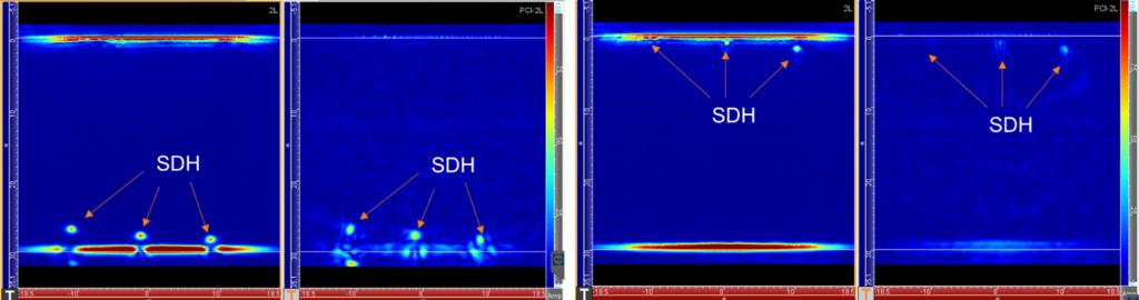 Three SDH close to the backwall for TFM and PCI.png Three SDH close to the backwall for TFM and PCI.png